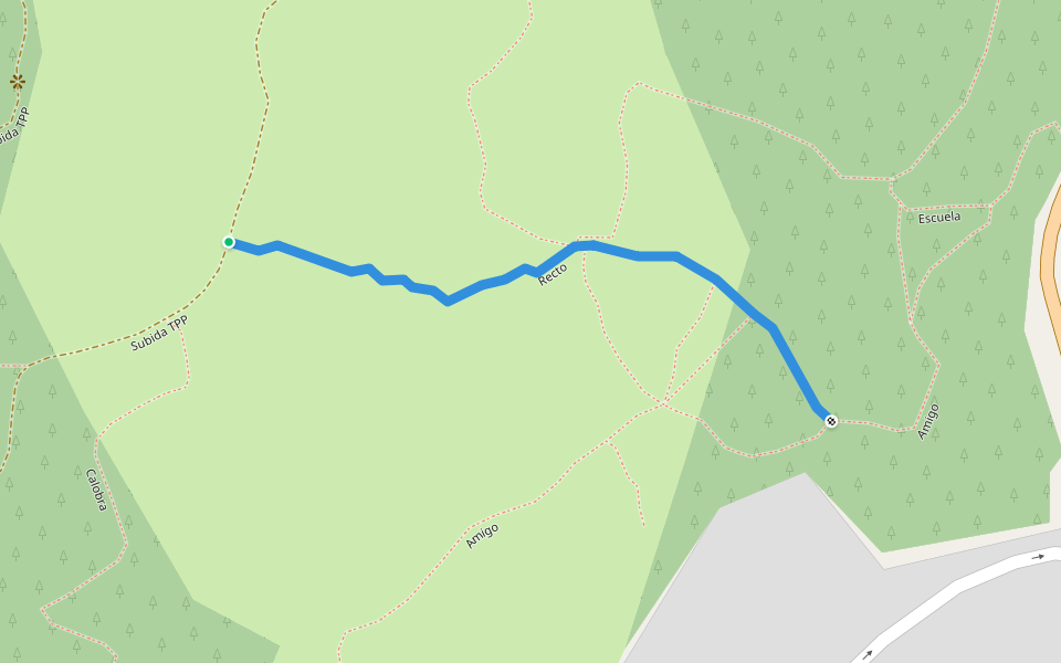 Recto walking route map in Peguera