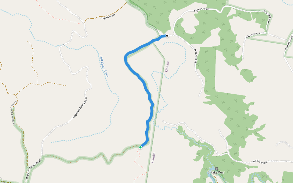 Python Break walking route map in Kiamba