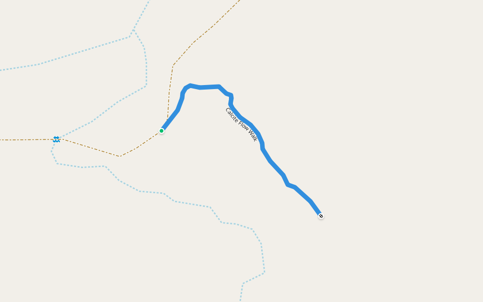 Calcite Flow Walk walking route map in Gregory