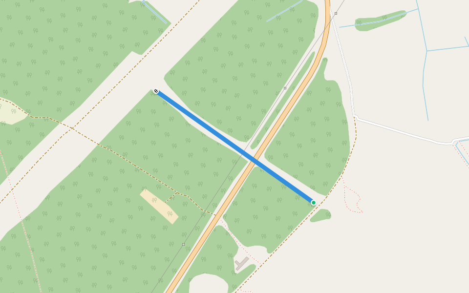 газ walking route map in Pogoseyevo