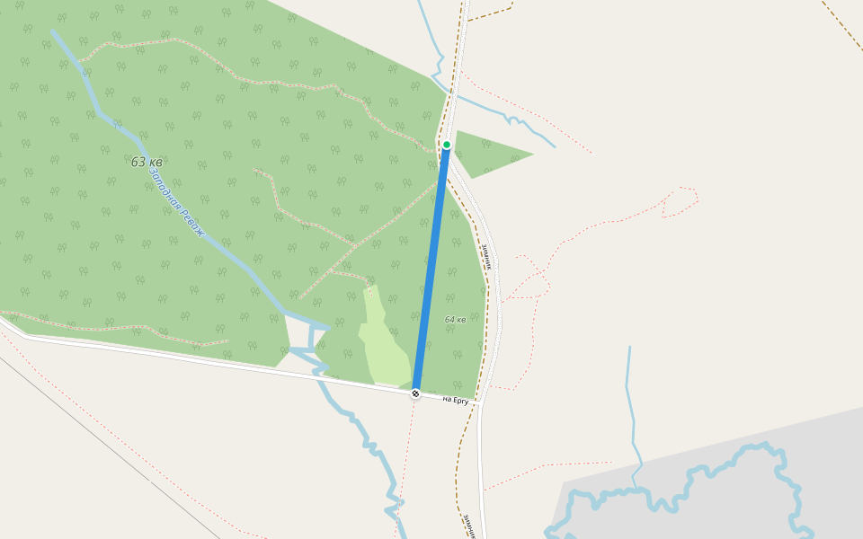 кв 63 / 64 walking route map in Udimskii