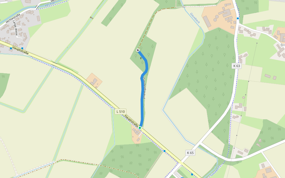 Zum Pestfriedhof walking route map in Ochtrup