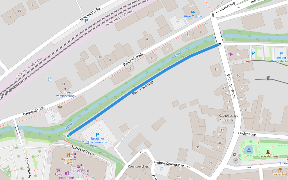 Von-Zwehl-Weg walking route map in Heilbad Heiligenstadt