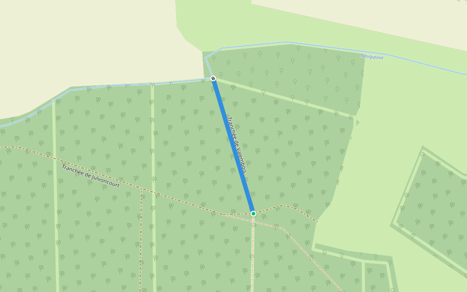 Tranchée de Valembois walking route map in Vigneulles-lès-Hattonchâtel