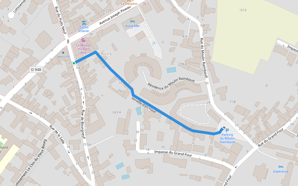 Venelle d'en Haut walking route map in Noirmoutier-en-l'Île