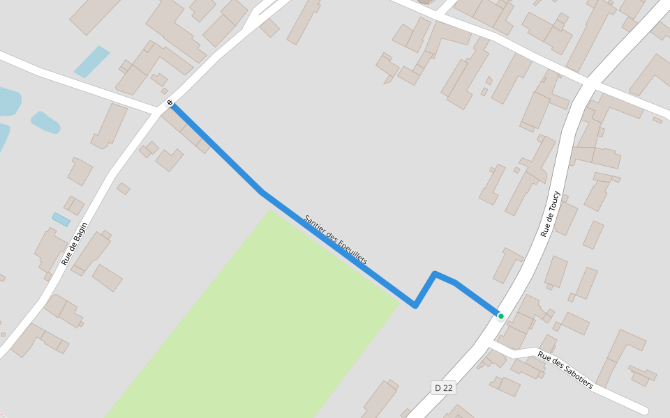 Santier des Epeuillets walking route map in Merry-la-Vallée