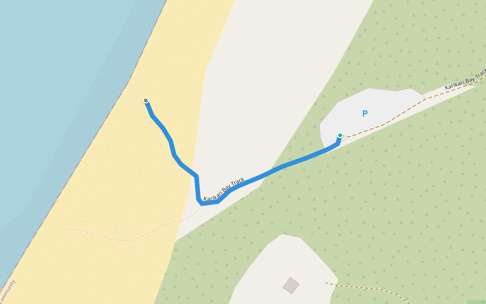 Karikari Bay Track walking route map in Karikari Peninsula