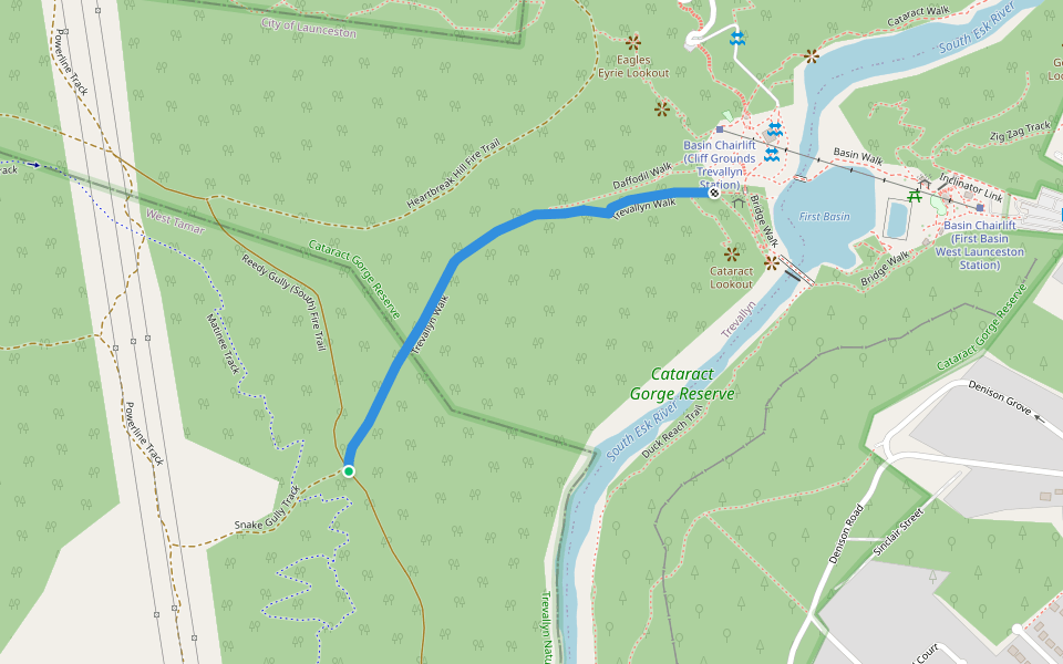 Trevallyn Walk walking route map in Trevallyn