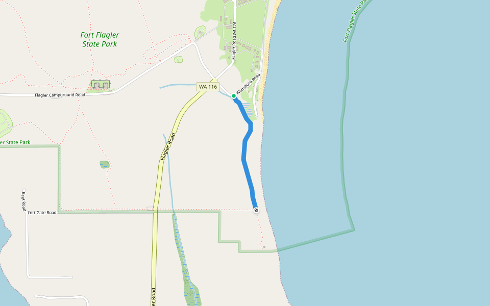 Lagoon Trail walking route map in Marrowstone