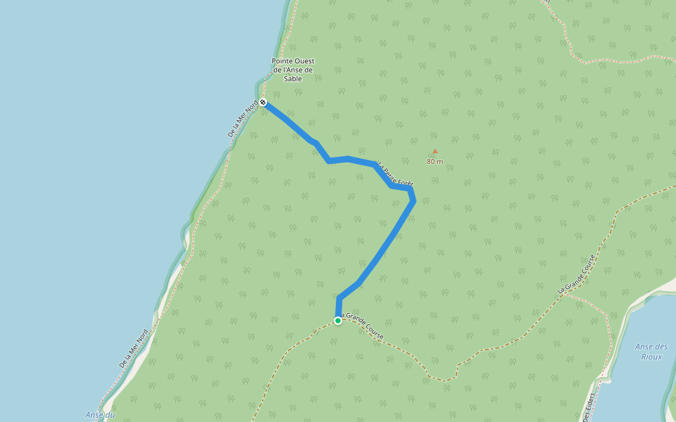 La Petite Forêt walking route map in Saint-Siméon