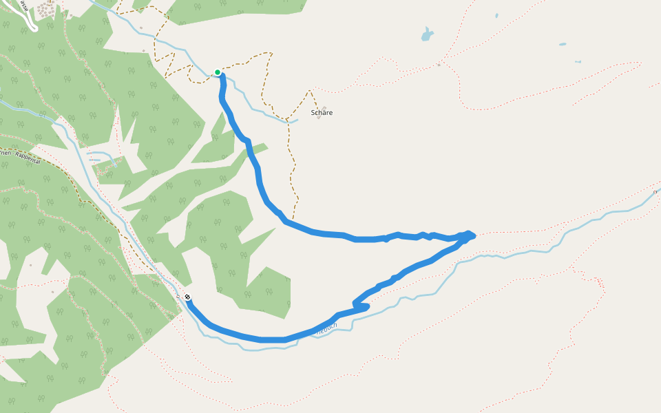 Wanderweg im Rappental walking route map in Ernen