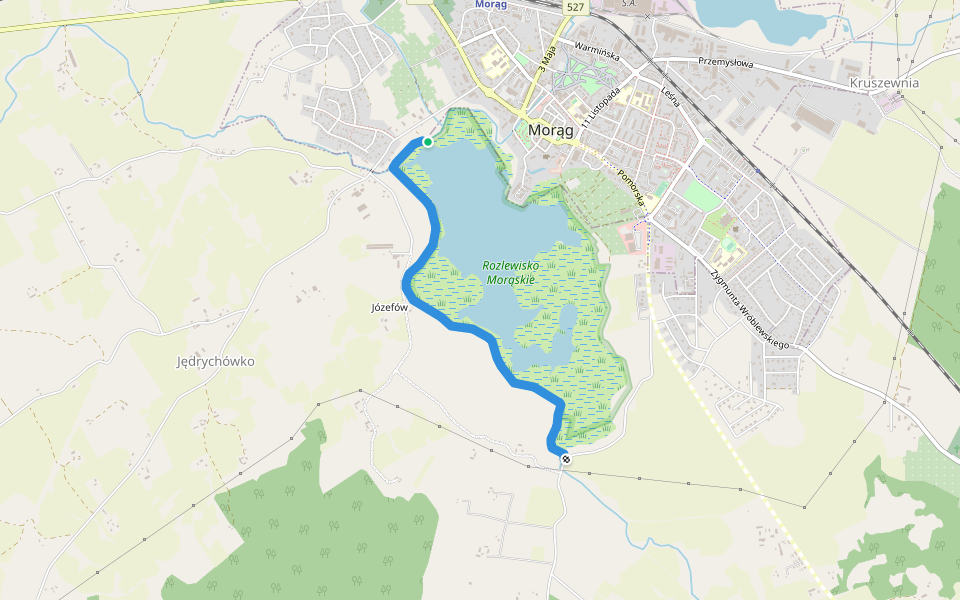 Ścieżka rekreacyjna walking route map in Morąg