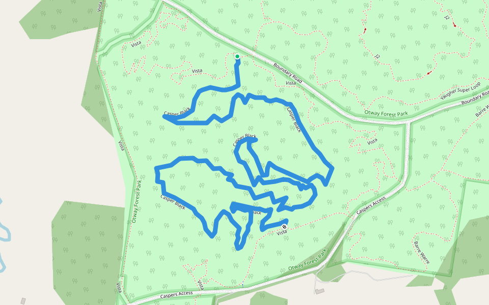 Casper Black walking route map in Forrest