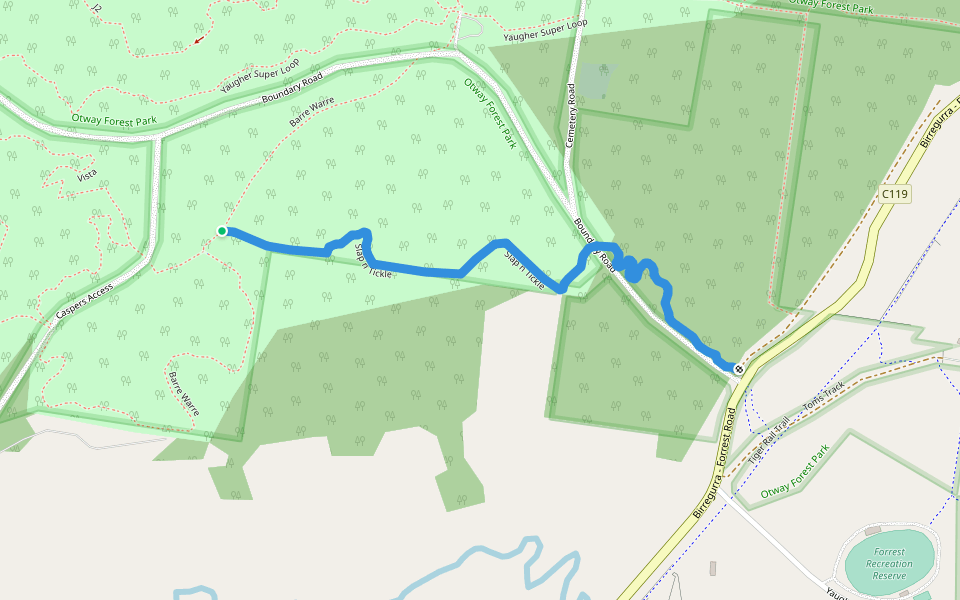 Slap n Tickle walking route map in Forrest