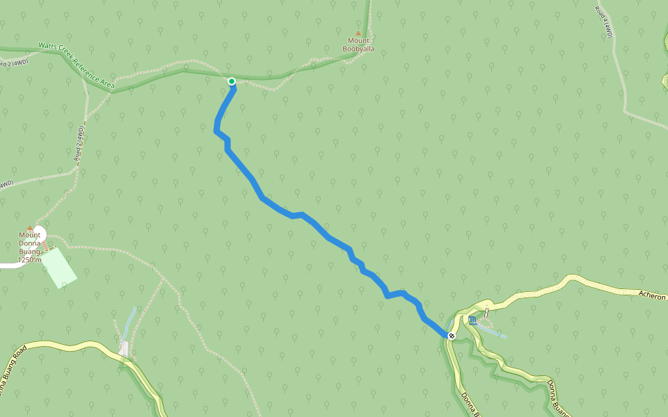 Cement Creek walking track (Closed) walking route map in Warburton