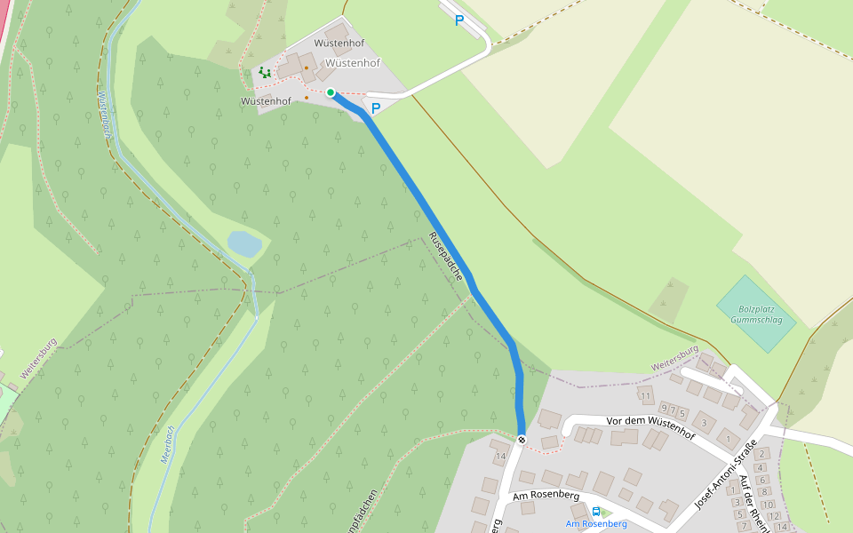 Rusepädche walking route map in Weitersburg