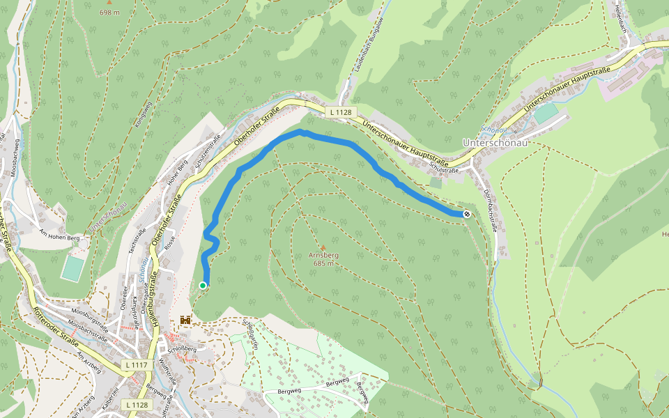 Spitzbubenweg walking route map in Steinbach-Hallenberg
