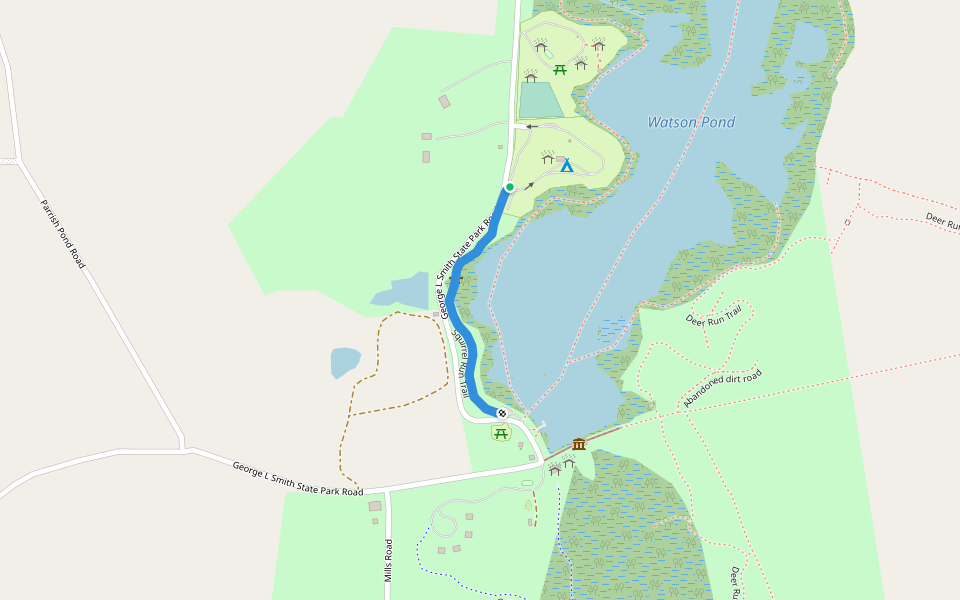 Squirrel Run Trail walking route map in Twin City