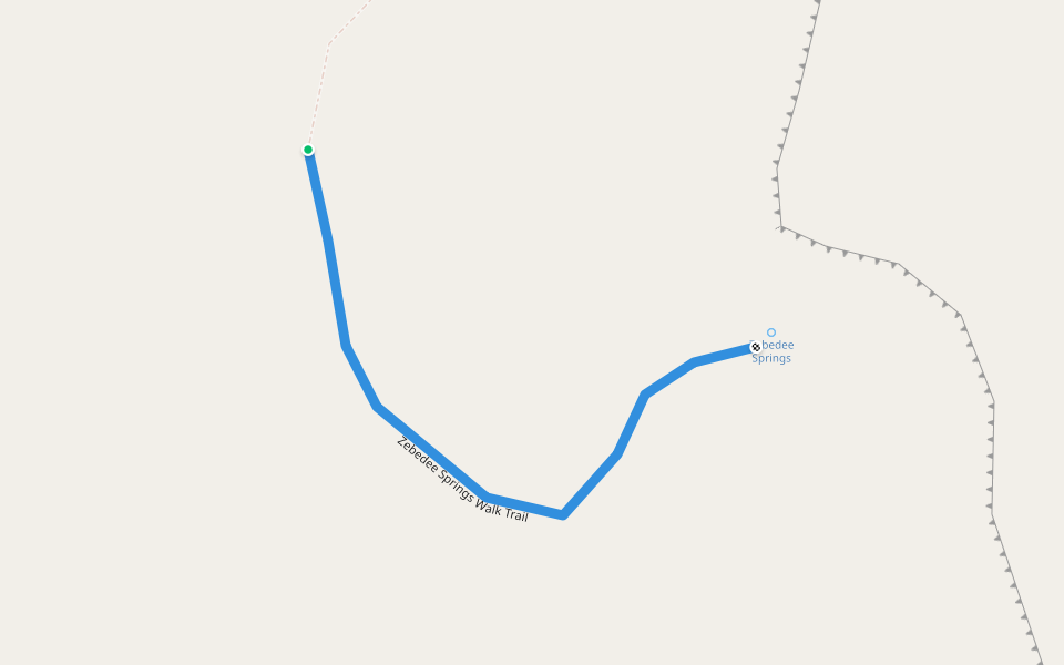 Zebedee Springs Walk Trail walking route map in Durack