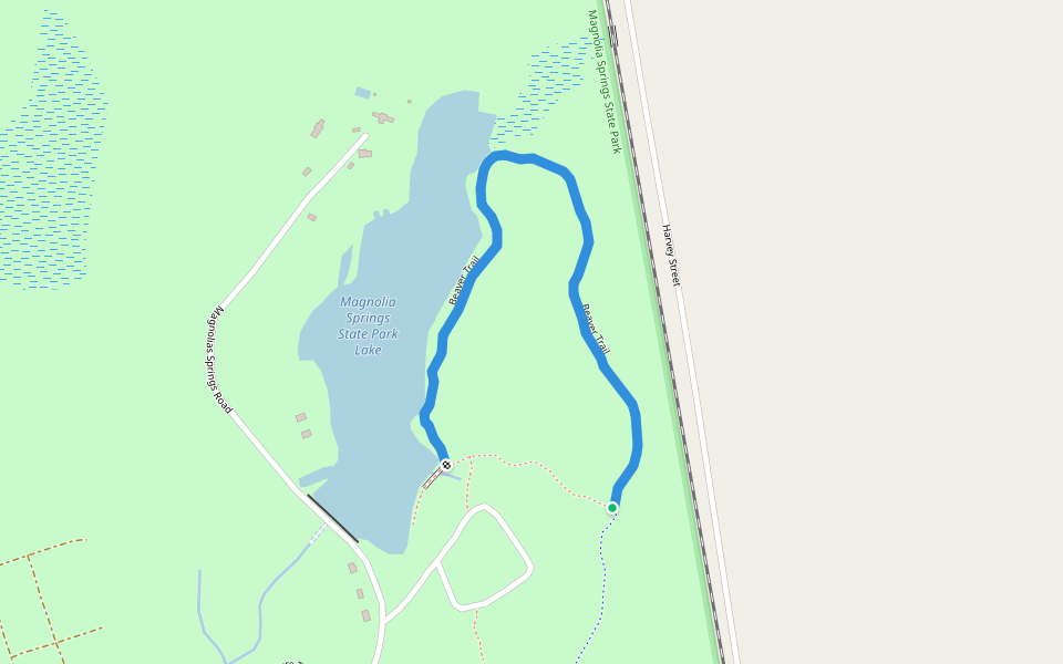 Beaver Trail walking route map in Millen