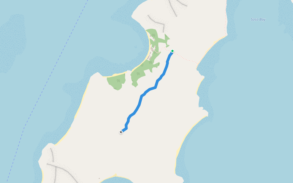 ridge walk walking route map in Tubarua