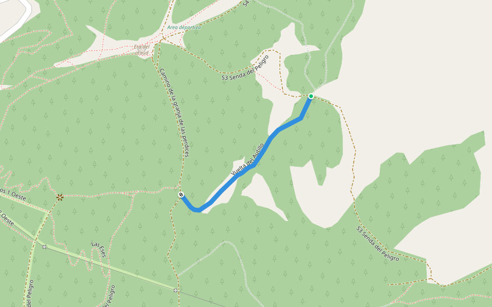 Vuelta del Autillo walking route map in Chinchilla de Monte-Aragón
