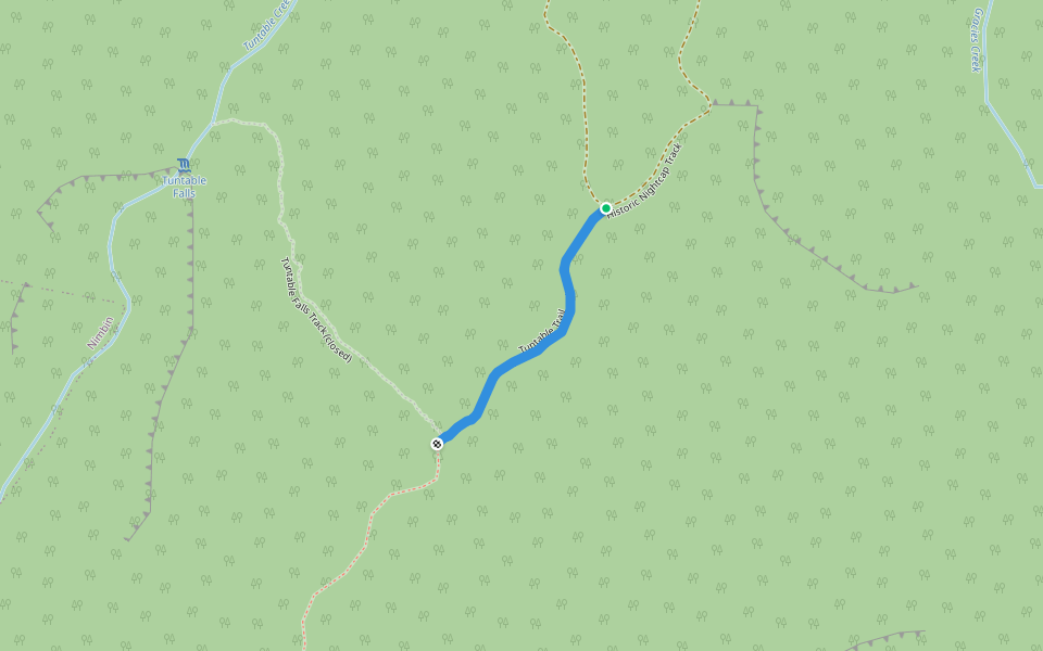 Tuntable Trail walking route map in Nightcap