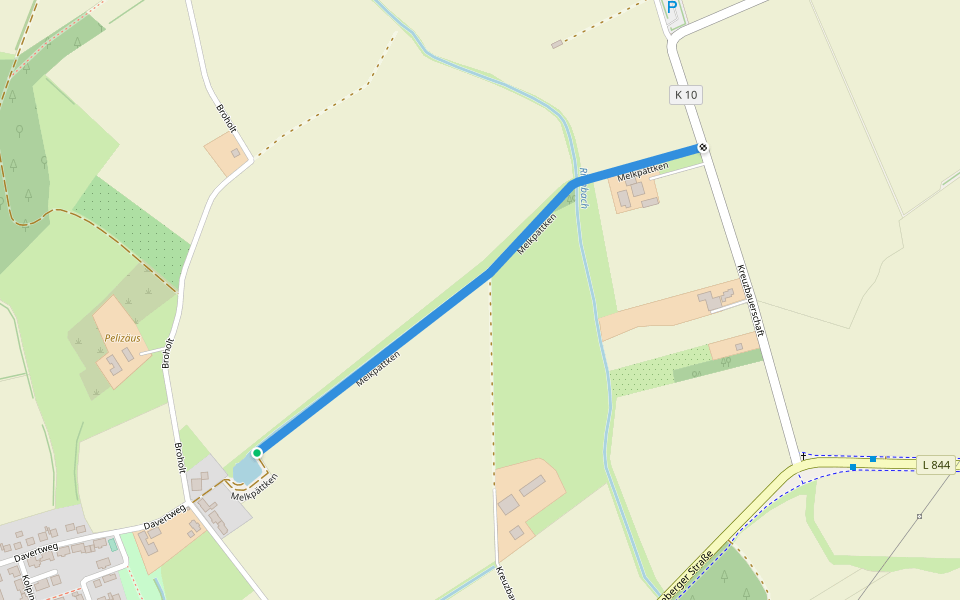 Melkpättken walking route map in Senden