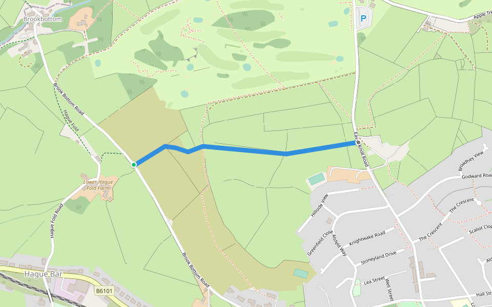 New Mills FP 80 walking route map in Hague Bar