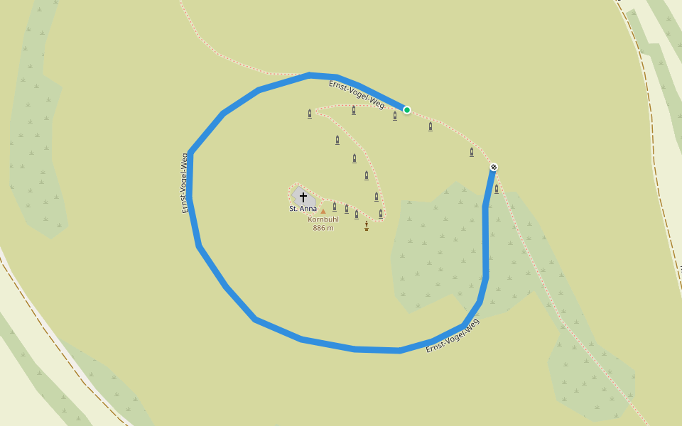 Ernst-Vogel-Weg walking route map in Burladingen