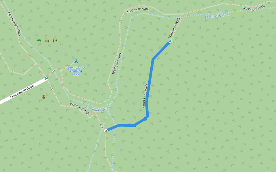 Short Loop Walk walking route map in Gibraltar Range