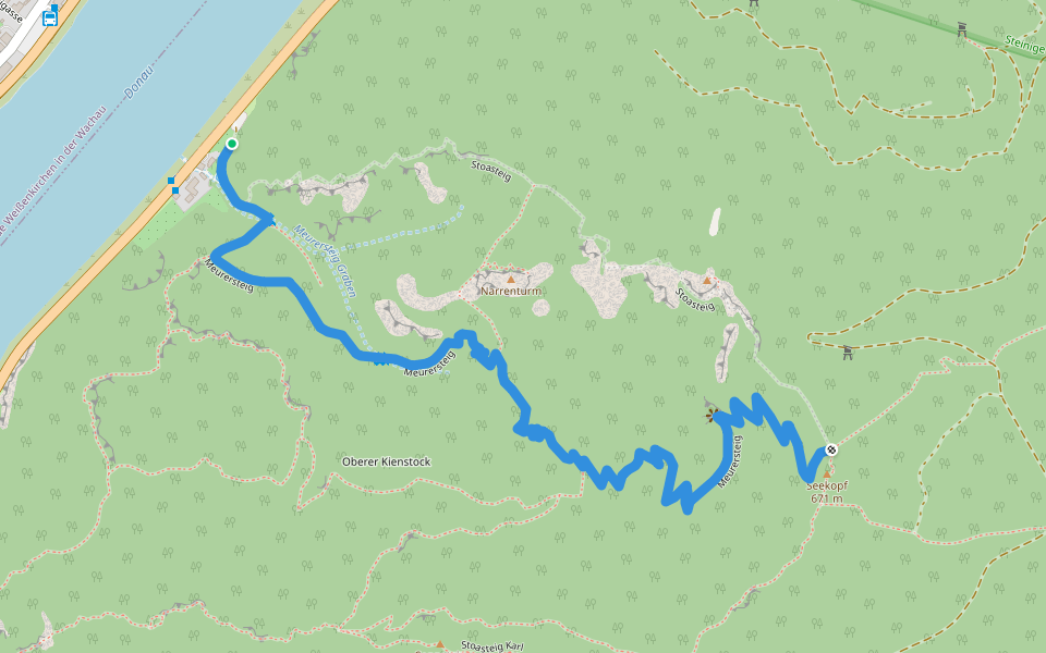 Meurersteig walking route map in Sankt Lorenz