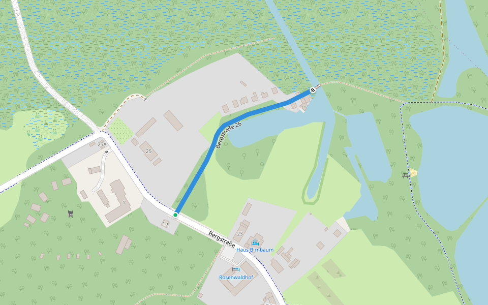 Bergstraße 26 walking route map in Groß Kreutz (Havel)