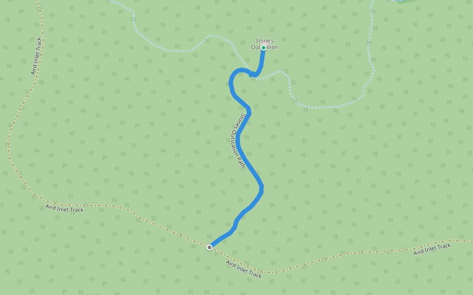 Stones Outstation Path walking route map in Devils River