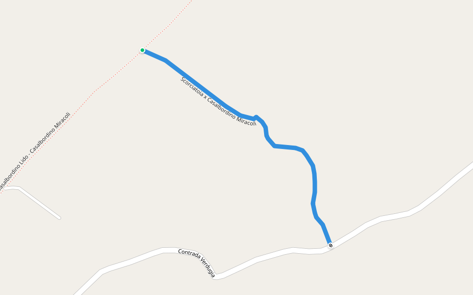 Scorciatoia x Casalbordino Miracoli walking route map in Verdugia