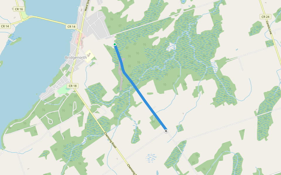 Bridgenorth Trail walking route map in Bridgenorth