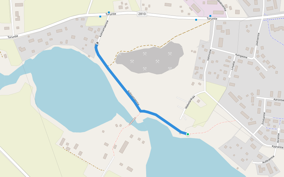 Kohnamäentie walking route map in Somero