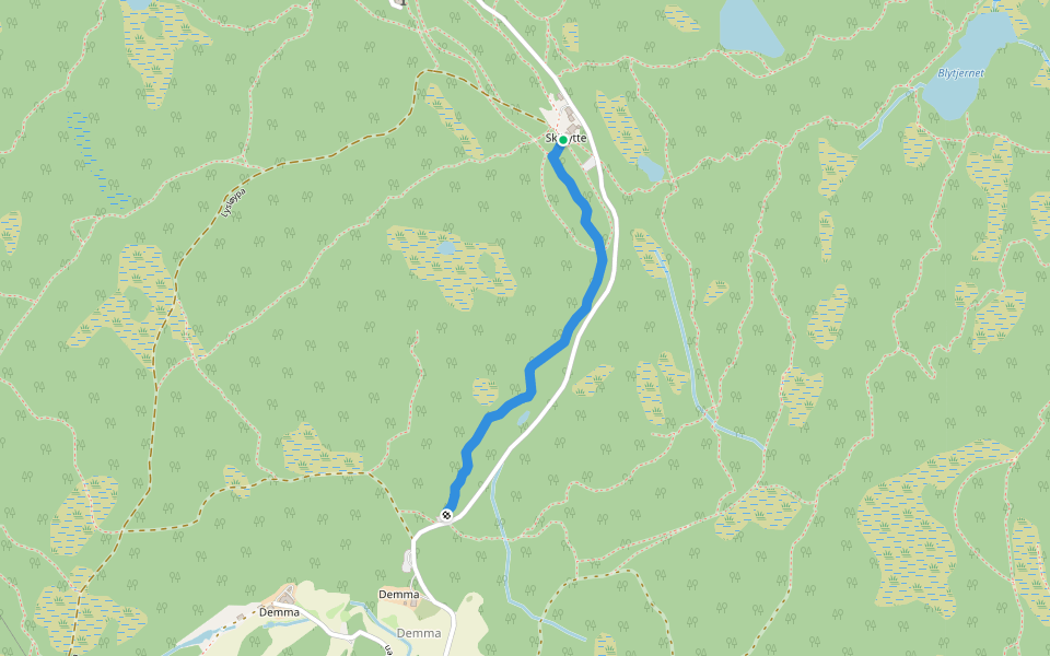 Fritse-løypa walking route map in Halden