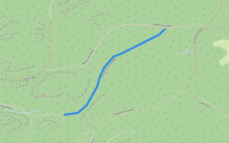 Contessensteinweg walking route map in Sebnitz
