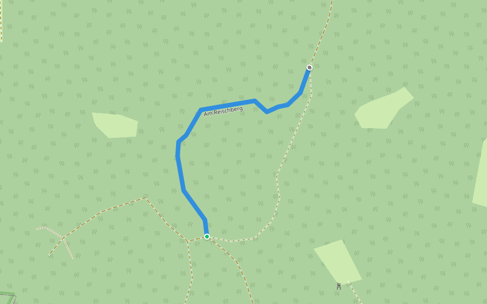 Am Reischberg walking route map in Andechs