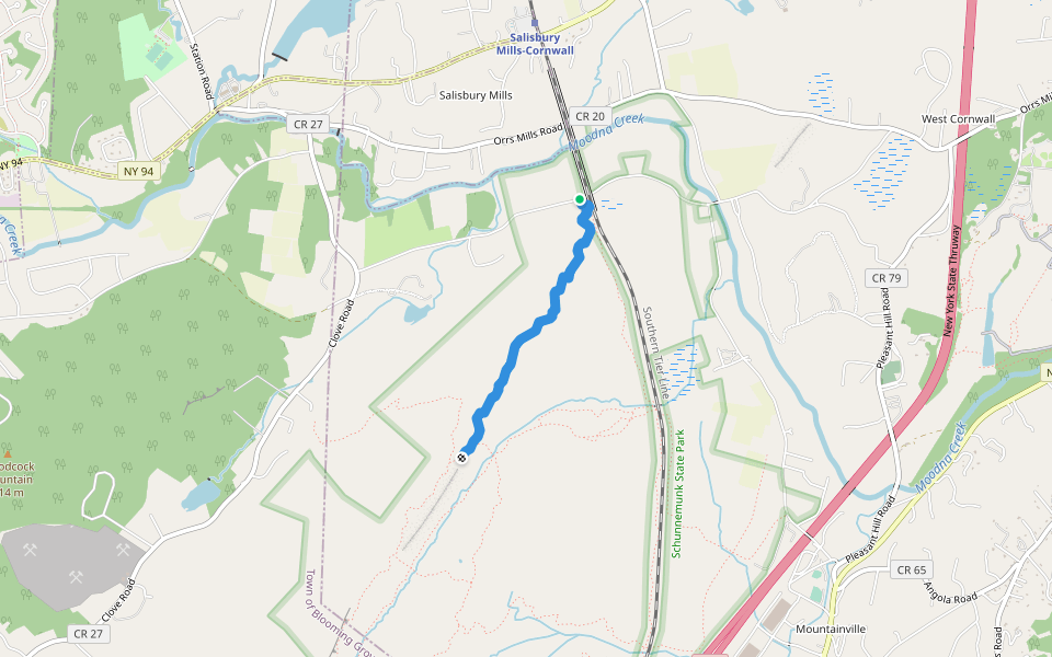 Trestle Trail (White) walking route map in New Windsor