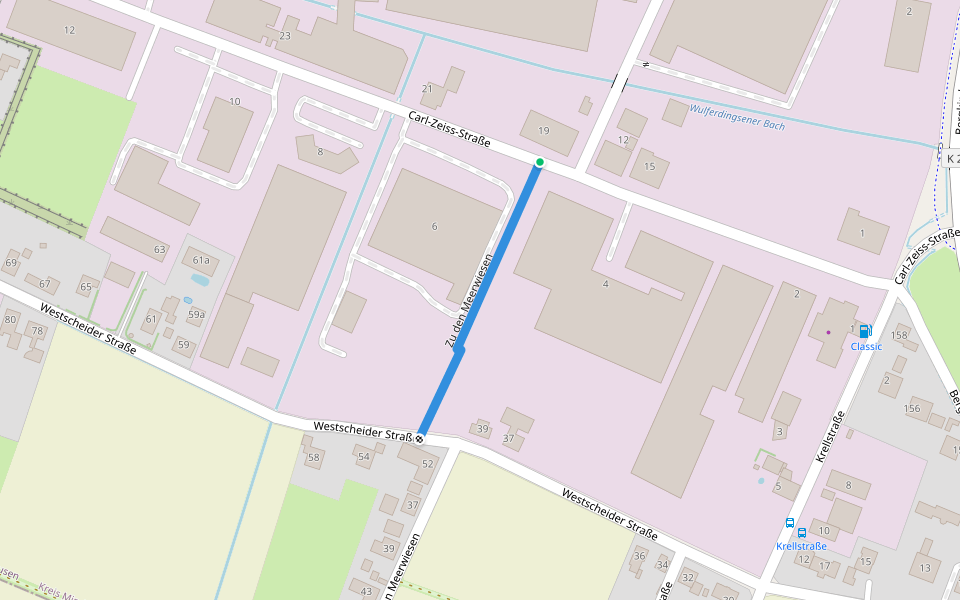 Zu den Meerwiesen walking route map in Bad Oeynhausen