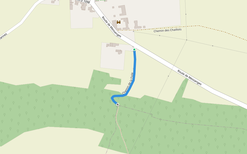 Chemin de la Fiole walking route map in Collonges-lès-Bévy