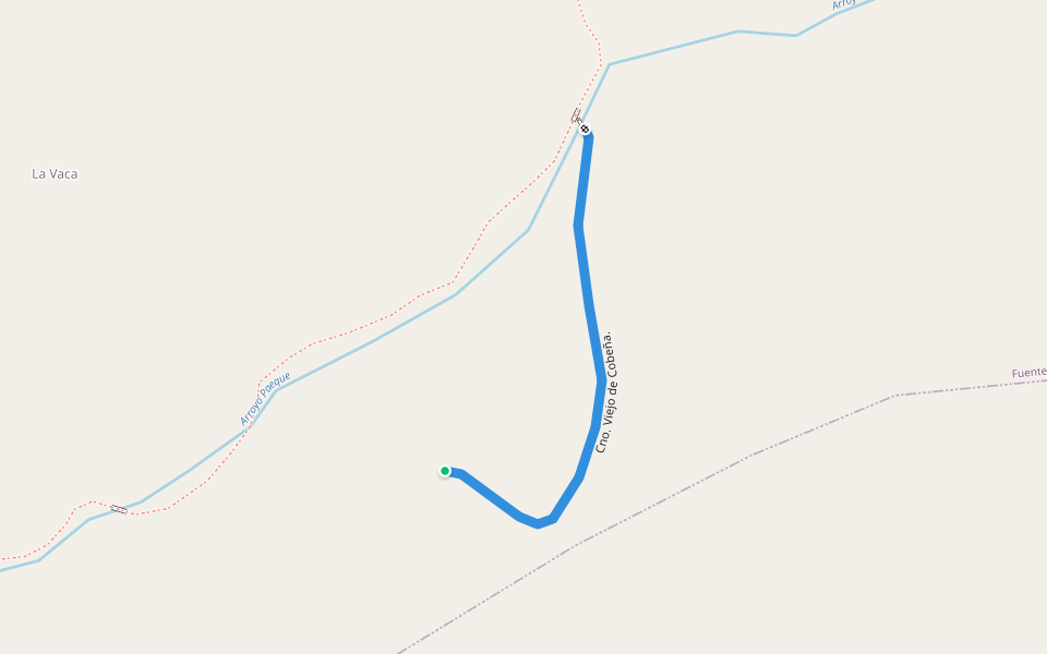 Cno. Viejo de Cobeña. walking route map in Fuente el Saz de Jarama