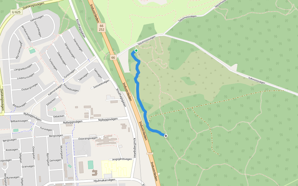 MTB - spår walking route map in Bråfors