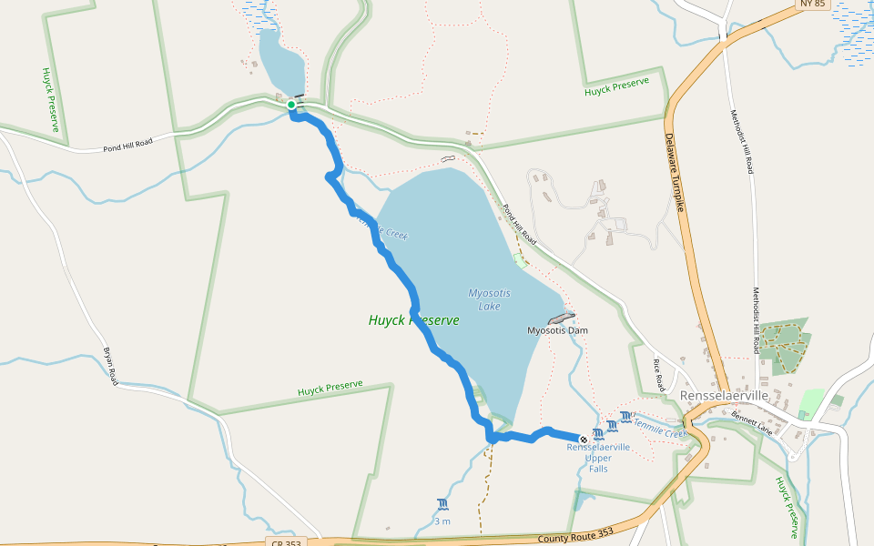 Lake Trail (west) Hiking Rensselaerville, New York Pacer