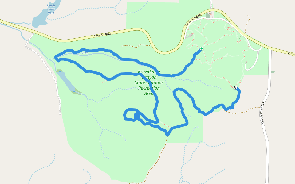 Backcountry Trail walking route map in Lumpkin