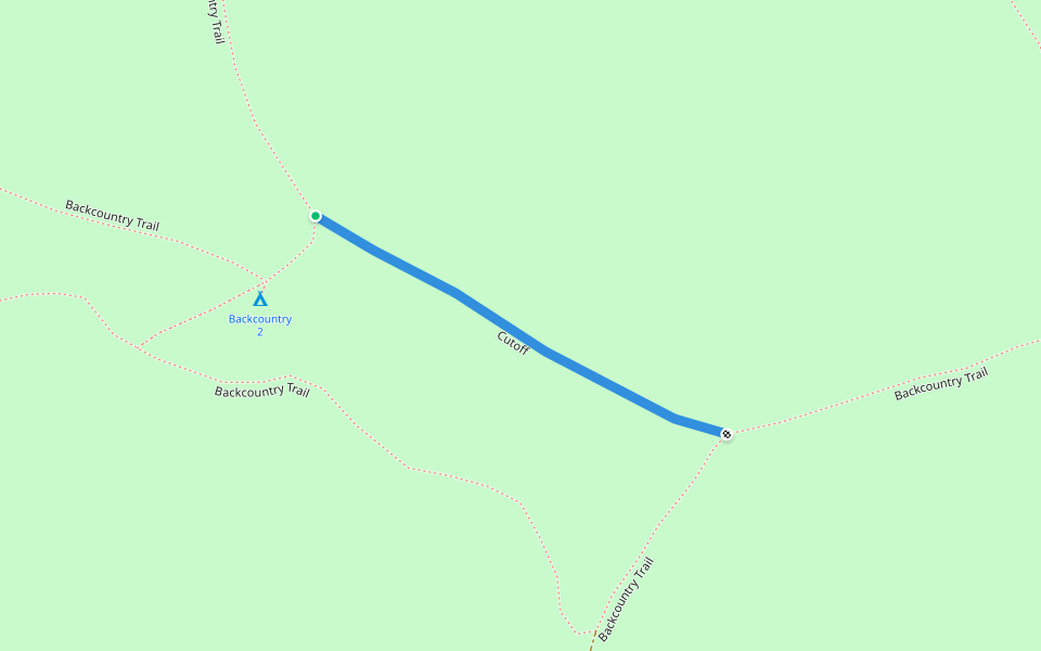 Cutoff walking route map in Lumpkin