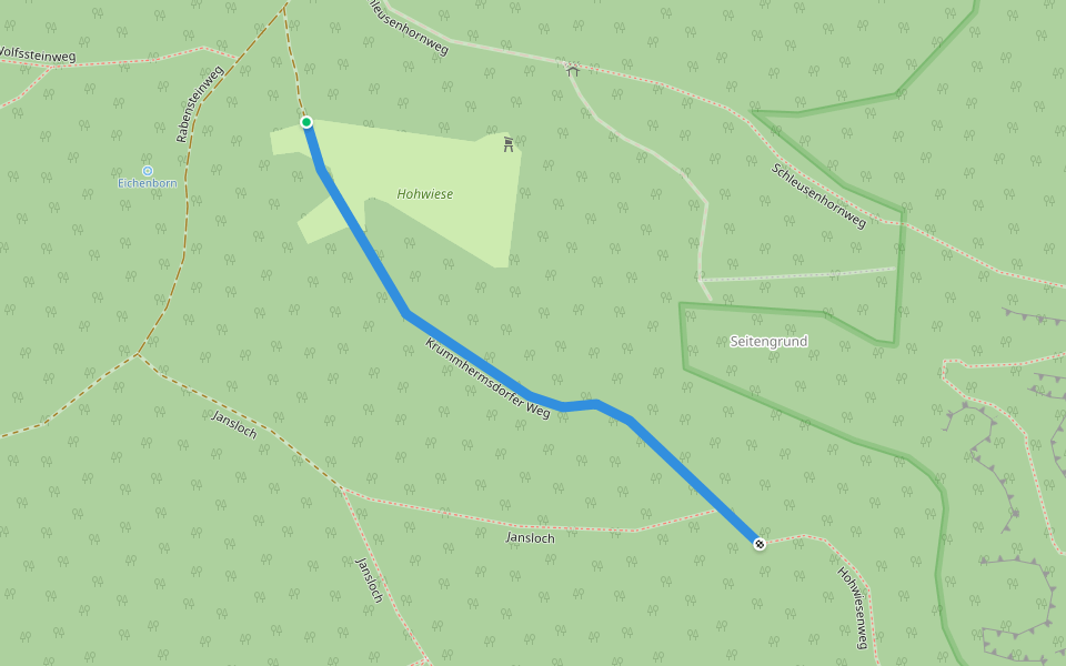 Krummhermsdorfer Weg walking route map in Sebnitz