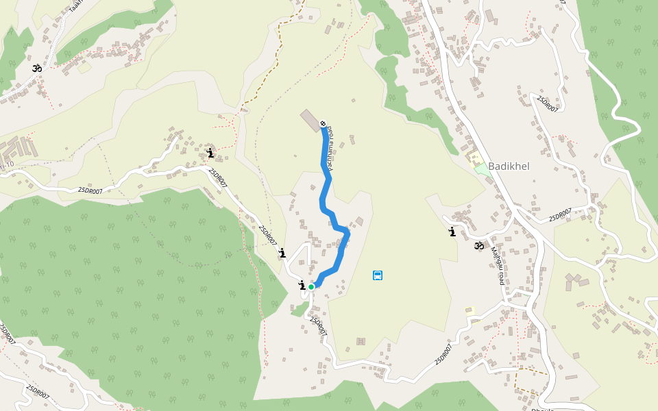 Pachhama road walking route map in Chapagaun